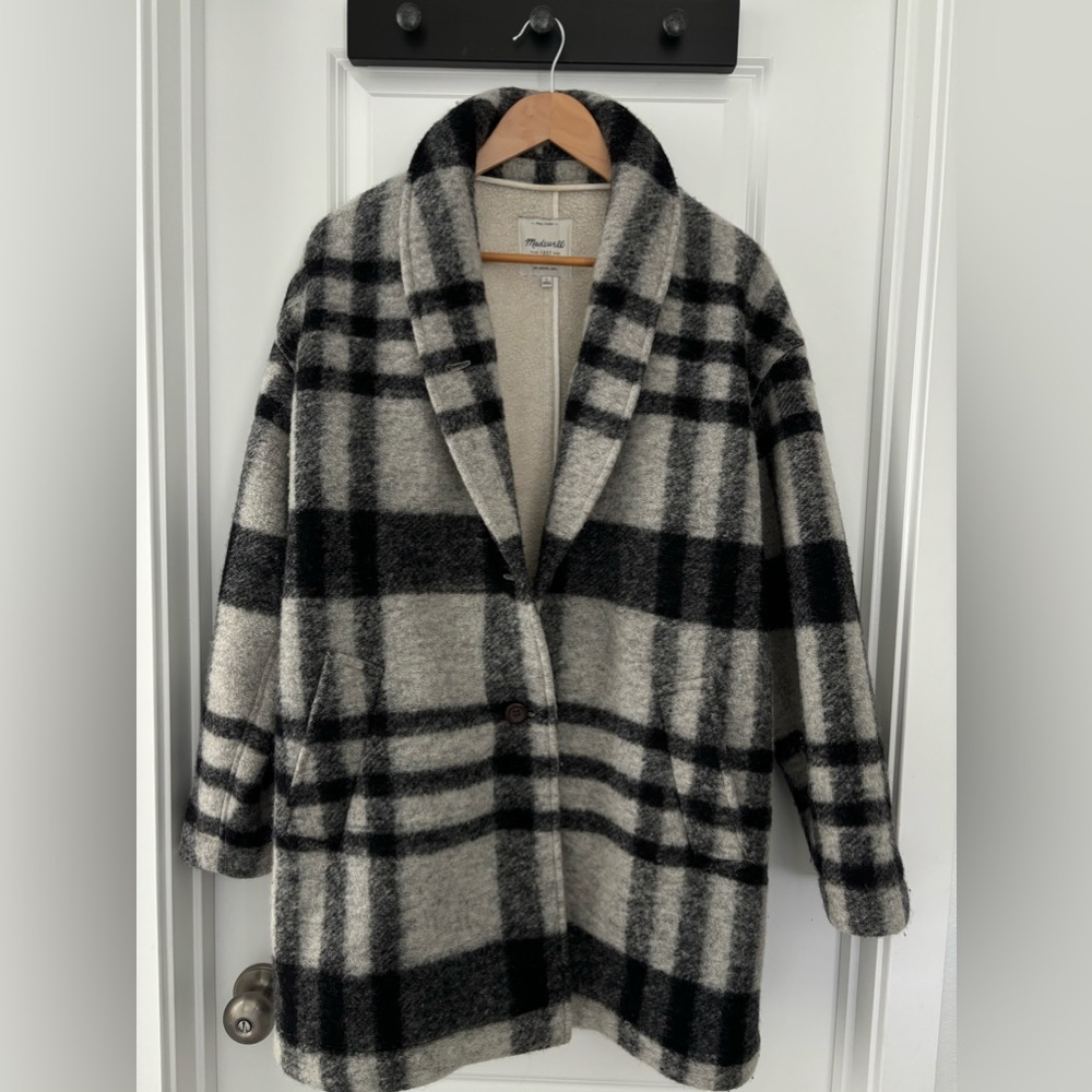 Madewell Plaid Coat Size Large